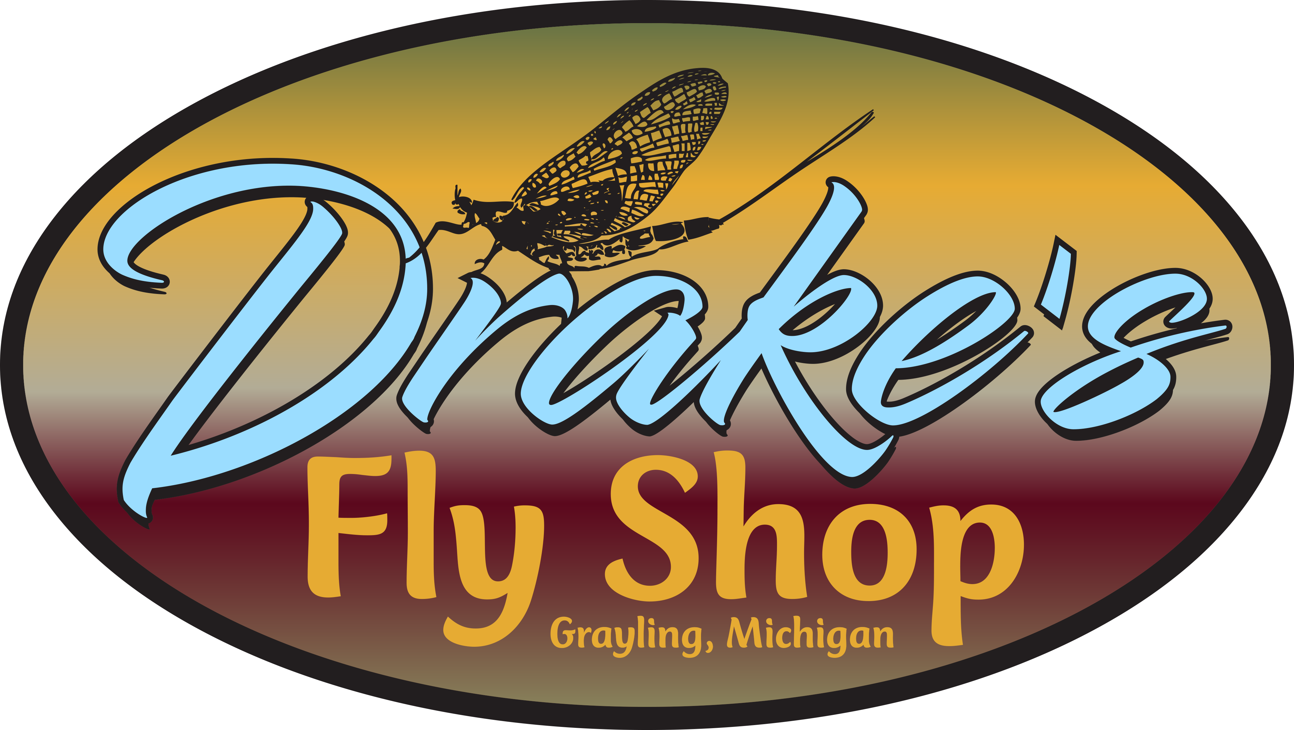 Drake's Fly Shop Grayling Michigan Logo